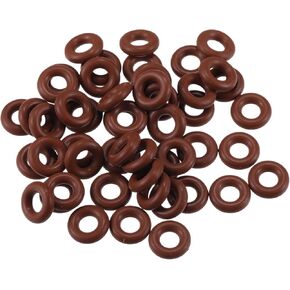 Motoforti Universal O Ring Seal Gasket, Orings Seal Washer Replacement for Plumbing Repair for Cars Trucks SUVs Trailers, 7.5mm ID x 2.5mm CS, Rubber, Brown, 50pcs