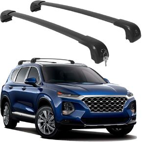 Car Roof Rack Cross Bars Compatible with Hyundai Santa Fe 2019-2023 with Lock,Aluminum Anti-Rust Crossbars for Rooftop Cargo Carrier Luggage Kayak Canoe Bike Snowboard