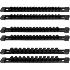 Socket Organizer Holder Tool Box: 9-Piece Socket Holders 1/4 X 48 Clips 3/8 X 45 Clips 1/2 X 36 Clips Socket Rail Heavy Duty Holder w Socket Labels Socket Organizer for Tool Box Drawer(Green)