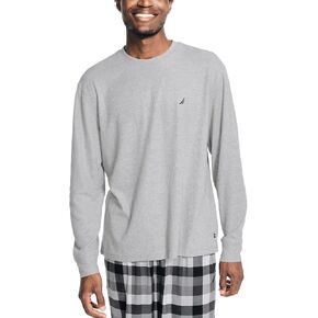 Nautica Men's Waffle Long-Sleeve Sleep T-Shirt