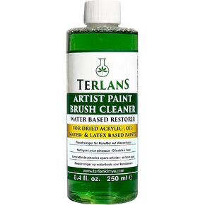 Art Paint Brush Cleaner & Restorer, 8.4 fl oz (250 ml) | for Removing Dried Acrylics/Oil Paint from Bristles and Painting Tools