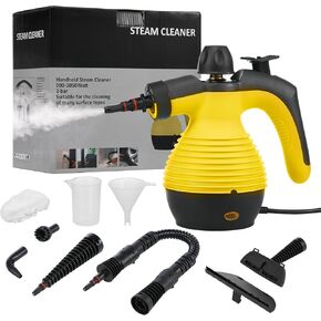 AORESAC Handheld Steam Cleaner, Multi-Purpose Pressurized Electric Steam Cleaner w/Safety Lock and 9 Accessory Kit for Upholstery, Kitchen, Bathroom, Grout and Tile