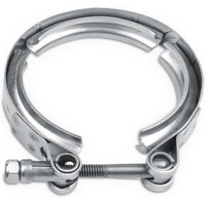 3 Inch Car V Band Clamp, Stainless Steel V-Clamp for Flange Kit, Exhaust Pipe Clamp, Automotive Exhaust Clamp Replacement Accessories for Downpipes, Exhaust Systems (1PC, 3.0")