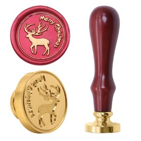 Drift Bottle Wax Seal Stamp, 25mm Brass Wax Stamp Head with Wooden Handle, Vintage Sealing Wax Stamp Suitable for Making Wax Seals to Decorate Envelopes, Letters, Invitations, Cards, Gift Wrap