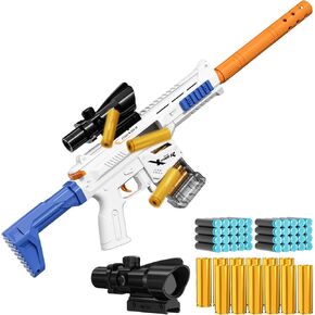 Toy Gun Models Foam Blasters (28-Inch) Soft Bullet Sniper Rifle,Empty Shell Ejecting Design (with12 Shell 40 Soft Darts) Indoor & Outdoor Play for Boys, Girls, Teens, Adults