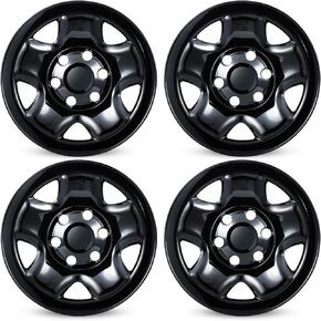 16 Inch Wheel Skins for 2005-2024 Toyota Tacoma Steel Wheels, ABS Plastic Glossy Black Cover Hubcap for 05-24 Tacoma Set of 4