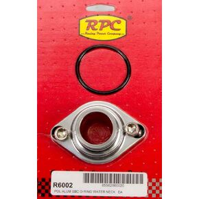 Company R6002 Polished Aluminum Water Neck for Chevy V8