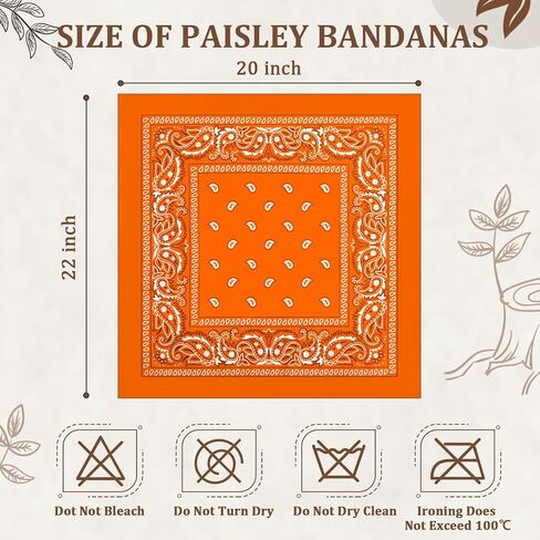 36 Pcs Paisley Cowboy Bandanas Bulk Multi Purpose Polyester Headband Scarf Kerchiefs for Men Women Pet Party Costume in Saudi Arabia