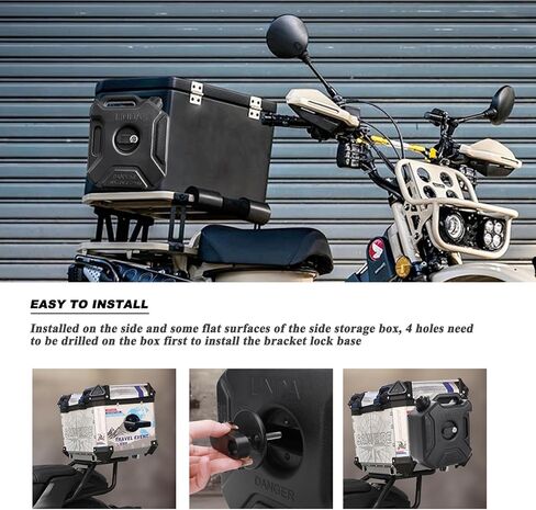 خزان غاز سعة 5 لتر سعة 1.32 جالون يأتي مع فوهة وقوس قابل للقفل لسيارة UTV ATV للدراجات النارية، لون أسود in Kuwait