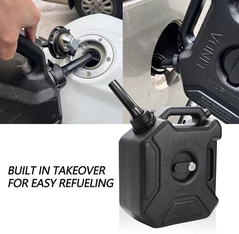 Mokuo Gas Tank in PP Material Fit for Most Motorcycle ATV UTV,3L,Black Color in Saudi Arabia