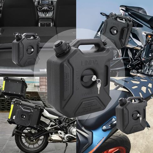 Mokuo Gas Tank in PP Material Fit for Most Motorcycle ATV UTV,3L,Black Color in Saudi Arabia