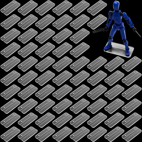 100 Pcs Action Figure Stand Clear Display Feet Stands with Peg Stand Base Action Figure Accessories Assembly Figure Stand Fit for Most 6 Inch Figures (Round) in Kuwait