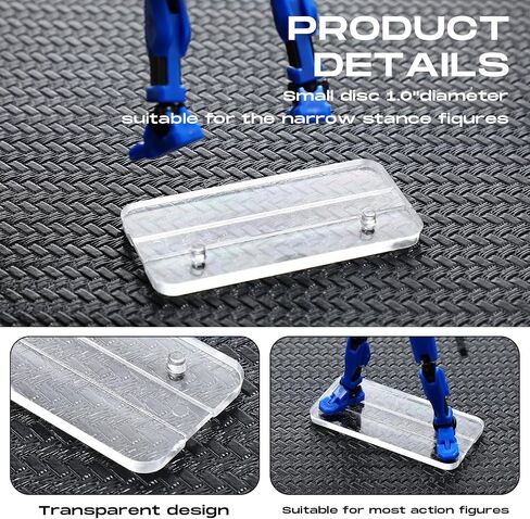 100 Pcs Action Figure Stand Clear Display Feet Stands with Peg Stand Base Action Figure Accessories Assembly Figure Stand Fit for Most 6 Inch Figures (Round) in Kuwait