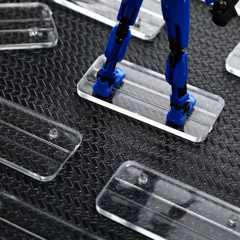 100 Pcs Action Figure Stand Clear Display Feet Stands with Peg Stand Base Action Figure Accessories Assembly Figure Stand Fit for Most 6 Inch Figures (Round) in Kuwait