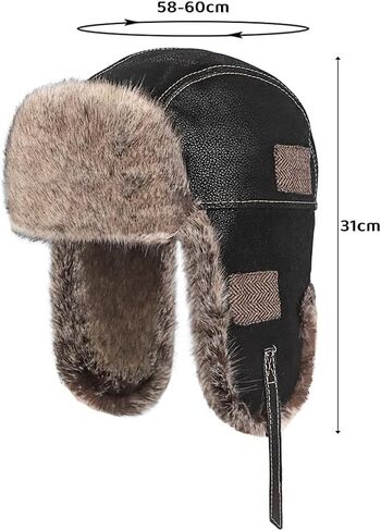 Cool Winter Aviator Hat Men Trapper Hat Women Russia Hat Eskimo Earflap Ushanka Skiing Pilot Hooded Trooper Hat in Kuwait
