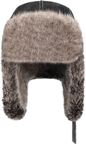 Unisex Winter Trapper Hat Russian Ushanka Trapper Trooper Hat Faux Fur Cap Outdoor Skiing Hat Ear Flaps Hunting in Saudi Arabia