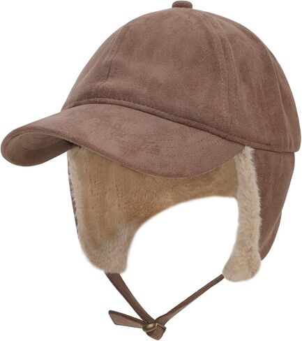 Women Winter Waterproof Earflap Trapper Hats Hunting Ski Hat Sherpa Baseball Cap Ear Flap Fashion Cap Aviator Hat in Kuwait