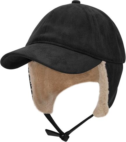 Women Winter Waterproof Earflap Trapper Hats Hunting Ski Hat Sherpa Baseball Cap Ear Flap Fashion Cap Aviator Hat in Kuwait