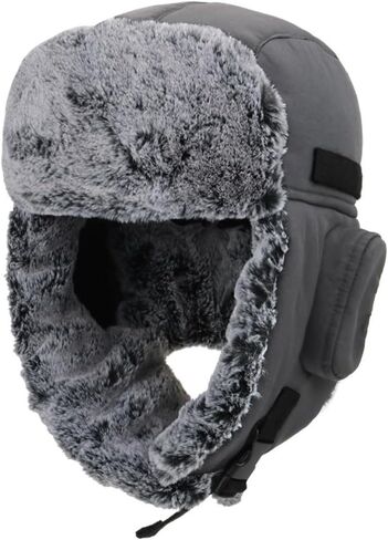 Men Winter Bomber Wool Ear Flap Russian Hat Women Warm Fleece Waterproof Trapper Ushanka Cap Outdoor Ski Hunting Teen in Saudi Arabia