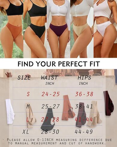ROSYCORAL High Waisted Thong for Women Panties Breathable Sporty Tangas Seamless No Show Underwear Pack S-XL in Saudi Arabia