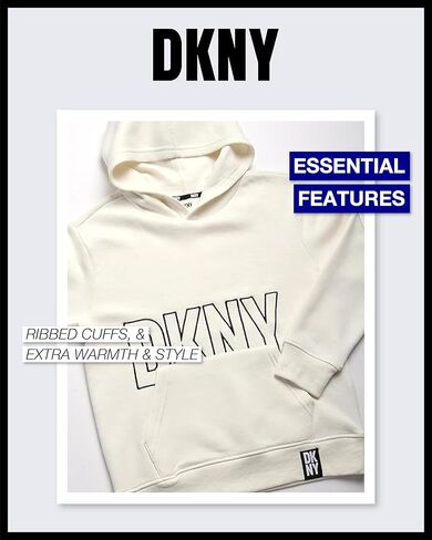 DKNY Boys Hoodie Jacket - Cozy Long Sleeve Pullover Hoodies for Boys - Classic Style Boys' Fashion Hoodies & Sweatshirts 8-20 in Saudi Arabia