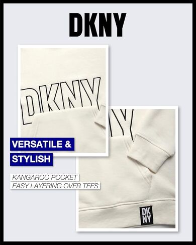 DKNY Boys Hoodie Jacket - Cozy Long Sleeve Pullover Hoodies for Boys - Classic Style Boys' Fashion Hoodies & Sweatshirts 8-20 in Saudi Arabia