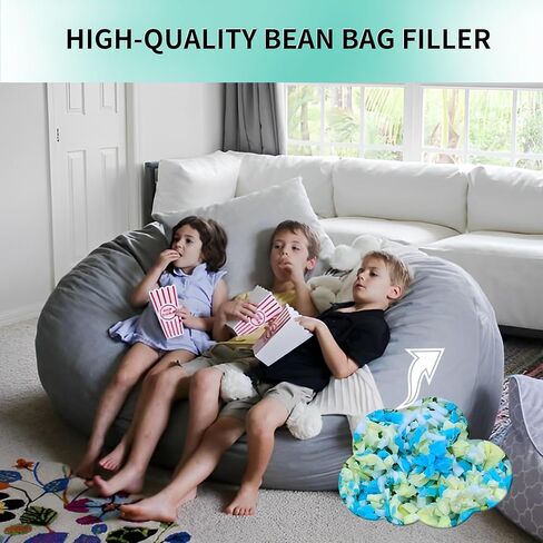 40lbs Shredded Memory Foam Filling for Bean Bag Filler, Premium Soft Filling,Without Added Gel Particles,Very Suitable for Filling Bean Bags and Pillows in Kuwait