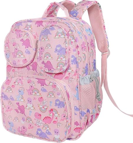 Toddler Backpack for Girls 4+, Lightweight 14" Kids Bookbags with Chest Buckle for Preschool,Travel,Kindergarten,Elementary, Durable & Water-Resistant Fabric,Pink in Saudi Arabia