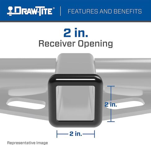 وصلة مقطورة Draw-Tite 76509 فئة 3، جهاز استقبال مربع 2 بوصة، متوافق مع 2022-2024 Hyundai Tucson، 2023-2024 KIA Sportage in Kuwait