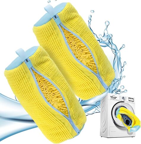 Shoe Washing Bags for Washing Machines and Dryers，360°Shoe Laundry Bag with 2000 Bristles, Protects Shoes from Damage, Suitable for Most Shoe Types and Sizes, 2Pcs. in Saudi Arabia