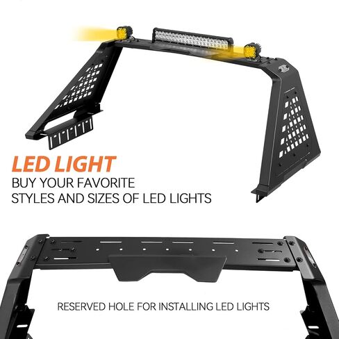 Modular RB02 Sport Roll Bar with Molle System, No Drilling Installation, Universal for Trucks (Full-Size) in Saudi Arabia