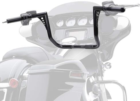 KEMIMOTO 12 بوصة Rise Ape Hangers Rise Ape Z Hangers المقود متوافق مع Electra Glide Street Glide Ultra Limited 1-1/4 بوصة in Saudi Arabia