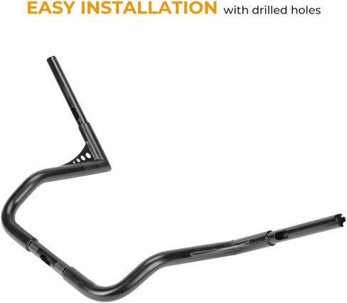 KEMIMOTO 12 بوصة Rise Ape Hangers Rise Ape Z Hangers المقود متوافق مع Electra Glide Street Glide Ultra Limited 1-1/4 بوصة in Saudi Arabia