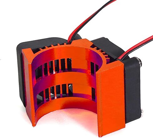 REDSPIDER RC Motor Fan Twin rc Fan，40mm rc Fan Side Installation Design， for 1/8 1/7 Scale RC Cars 4074 4268 4282 Motor,Diameter Size of Brushless Motor is 40-42mm (Red) in Saudi Arabia