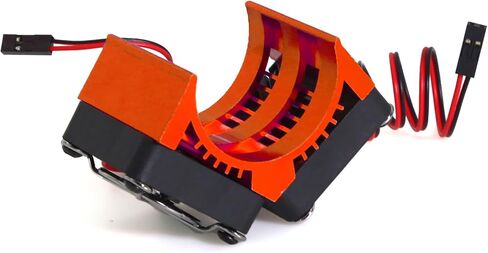 REDSPIDER RC Motor Fan Twin rc Fan，40mm rc Fan Side Installation Design， for 1/8 1/7 Scale RC Cars 4074 4268 4282 Motor,Diameter Size of Brushless Motor is 40-42mm (Red) in Saudi Arabia