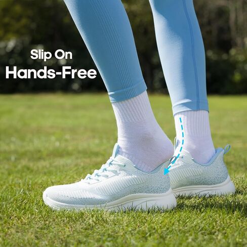 NORTIV 8 Women's Slip on Walking Shoes Tennis Lightweight Gym Sneakers ActiveFlow Workout Breathable Hands-Free Cross Trainer Comfortable Fashion Sneakers in Kuwait