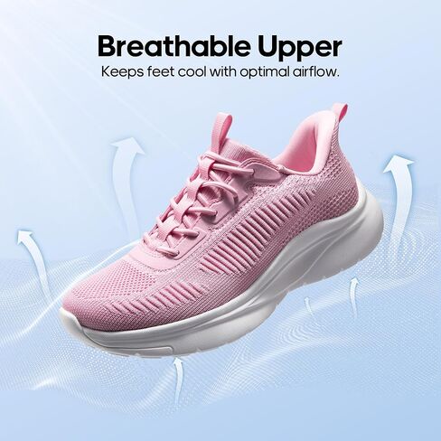 حذاء NORTIV 8 للسيدات سهل الارتداء للمشي، حذاء تنس خفيف الوزن للصالة الرياضية، حذاء رياضي ActiveFlow للتمرين يسمح بالتهوية بدون استخدام اليدين، حذاء رياضي مريح على الموضة in Kuwait