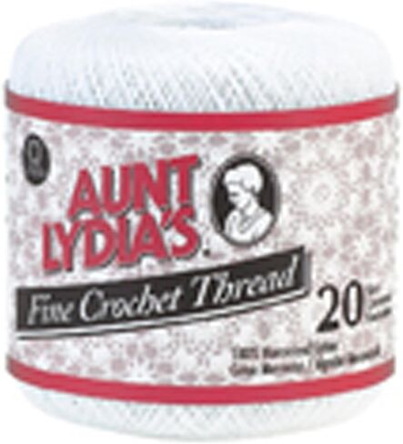 خيط العمة ليديا كروشيه ناعم مقاس 20-أبيض in Kuwait