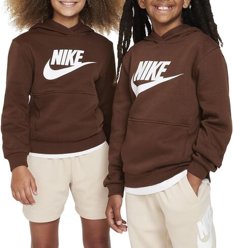 Nike Sportswear Club Fleece Hoodie Big Kids-Size-X-Large, Brown in Saudi Arabia