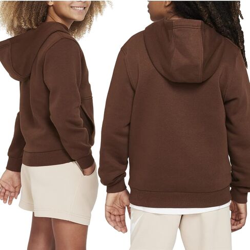 Nike Sportswear Club Fleece Hoodie Big Kids-Size-X-Large, Brown in Saudi Arabia