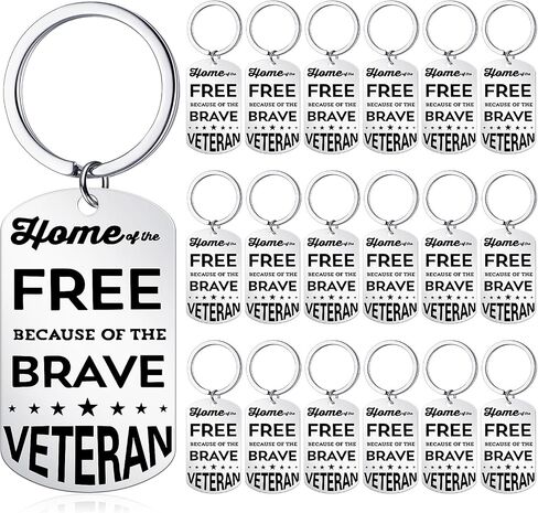 Quelay 18 Pack Veterans Day Thank You Keychains Military Appreciation Retirement Keychain Gifts Inspirational Veterans Gifts Military Dog Tags for Veterans Day Thanksgiving Day Christmas in Saudi Arabia