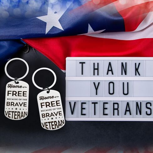 Quelay 18 Pack Veterans Day Thank You Keychains Military Appreciation Retirement Keychain Gifts Inspirational Veterans Gifts Military Dog Tags for Veterans Day Thanksgiving Day Christmas in Saudi Arabia
