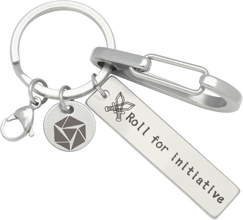 سلسلة مفاتيح Haxtec DND هدايا DND للاعبين DND سلسلة مفاتيح جديدة للرجال ملحقات DND لهدايا ألعاب TTRPG in Kuwait