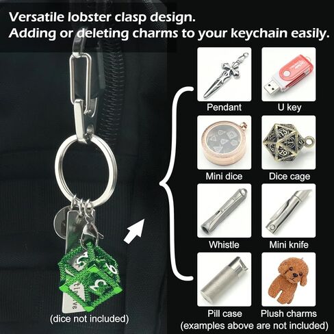 سلسلة مفاتيح Haxtec DND هدايا DND للاعبين DND سلسلة مفاتيح جديدة للرجال ملحقات DND لهدايا ألعاب TTRPG in Kuwait