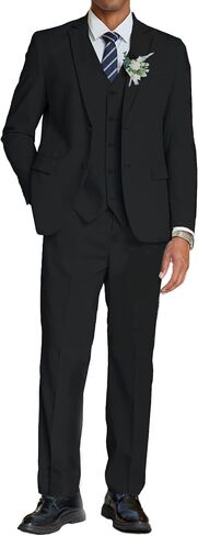 COOFANDY Men's 3 Piece Linen Cotton Suits Casual Lightweight Blazer Jackets Vest Pants Set for Wedding Business Prom in Saudi Arabia