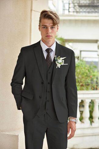 COOFANDY Men's 3 Piece Linen Cotton Suits Casual Lightweight Blazer Jackets Vest Pants Set for Wedding Business Prom in Saudi Arabia