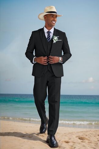 COOFANDY Men's 3 Piece Linen Cotton Suits Casual Lightweight Blazer Jackets Vest Pants Set for Wedding Business Prom in Saudi Arabia