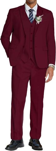 COOFANDY Men's 3 Piece Linen Cotton Suits Casual Lightweight Blazer Jackets Vest Pants Set for Wedding Business Prom in Saudi Arabia