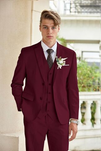 COOFANDY Men's 3 Piece Linen Cotton Suits Casual Lightweight Blazer Jackets Vest Pants Set for Wedding Business Prom in Saudi Arabia