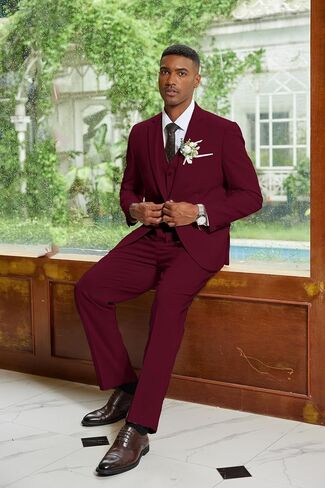COOFANDY Men's 3 Piece Linen Cotton Suits Casual Lightweight Blazer Jackets Vest Pants Set for Wedding Business Prom in Saudi Arabia